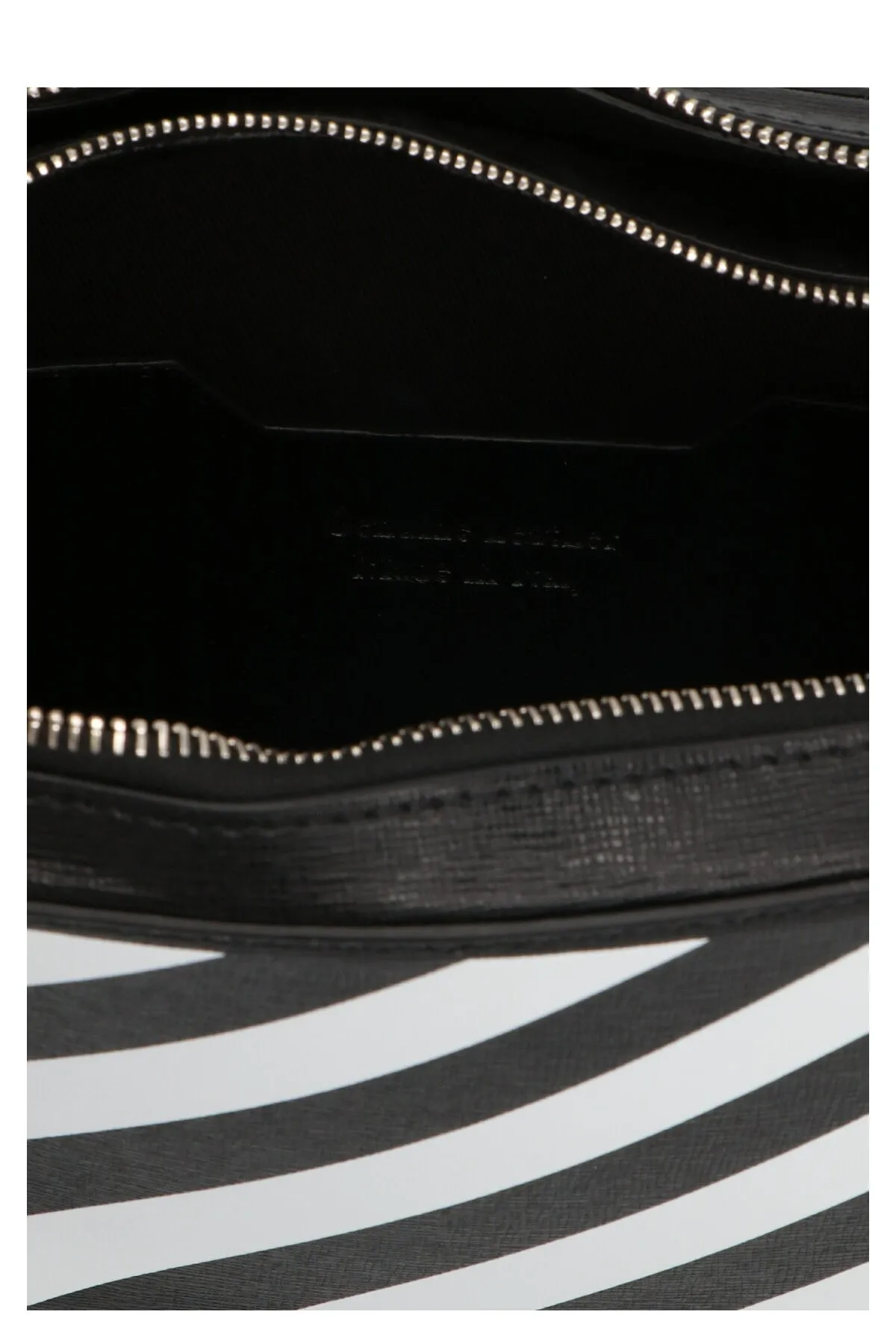 Off-White Binder Logo Detailed Zip-Up Clutch Bag