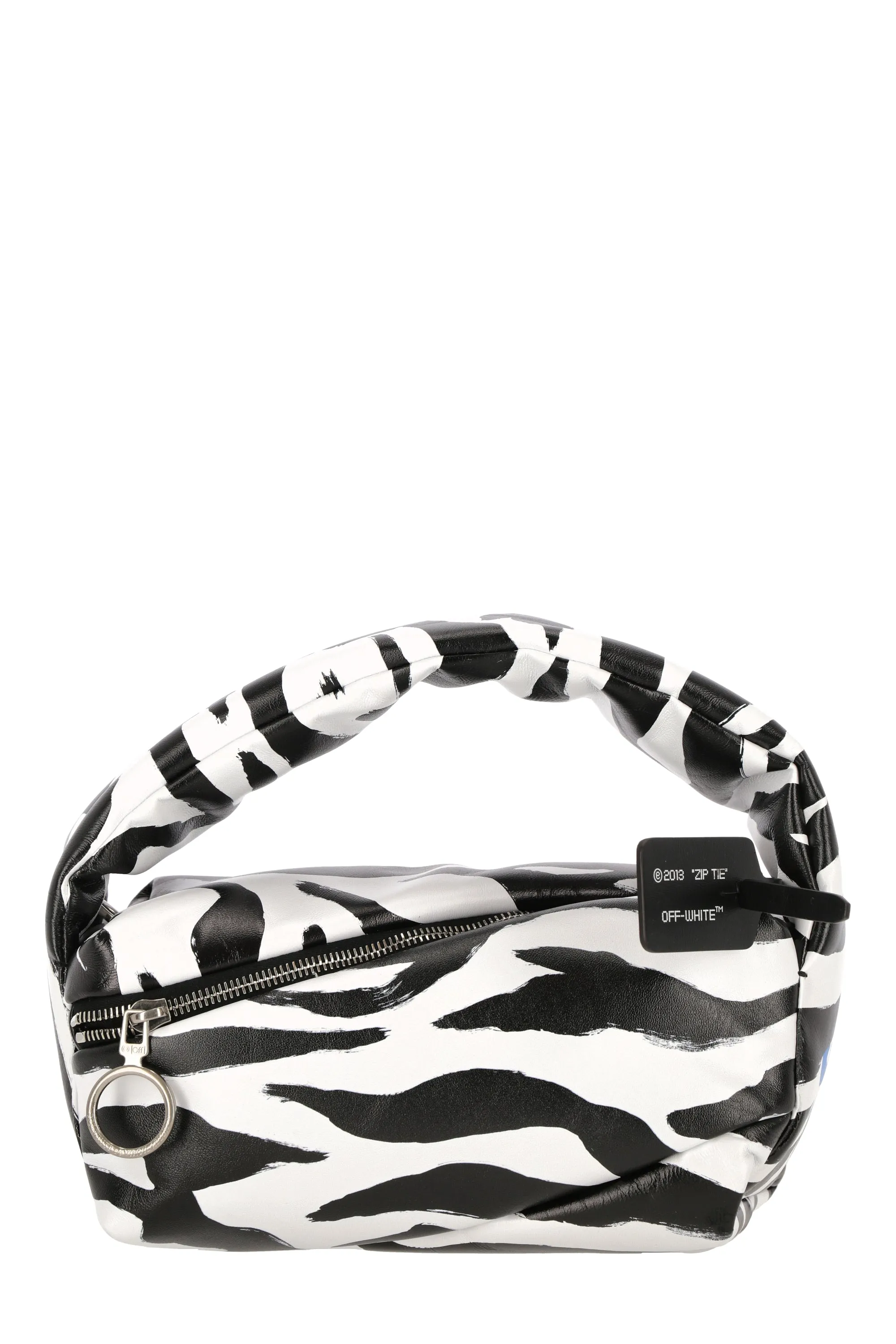 Off-White Zebra Printed Zipped Tote Bag
