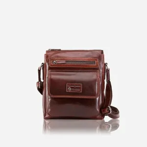 Oxford Crossbody Organiser Bag  - Tobacco