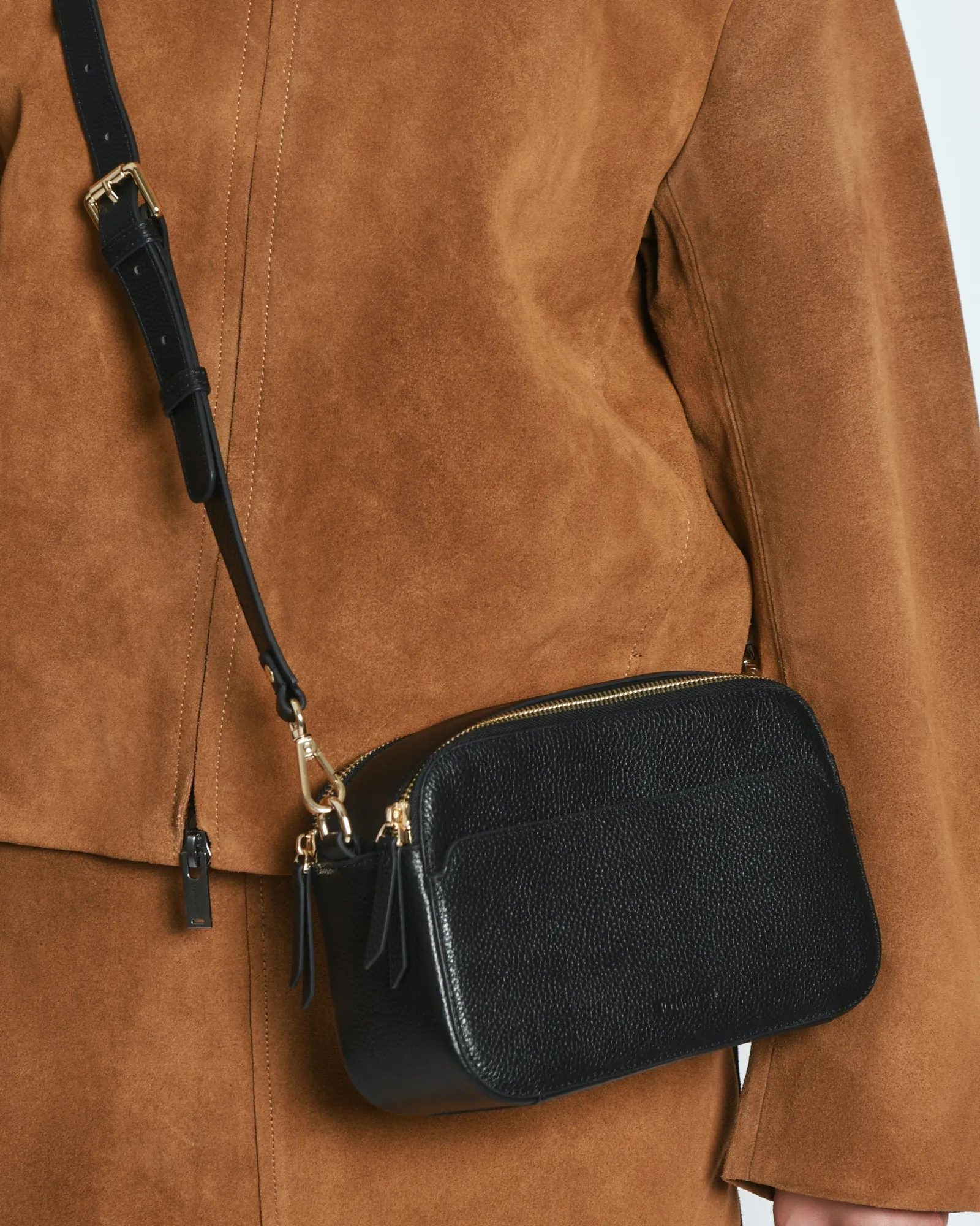 PHOEBE CROSSBODY BAG BLACK LEATHER