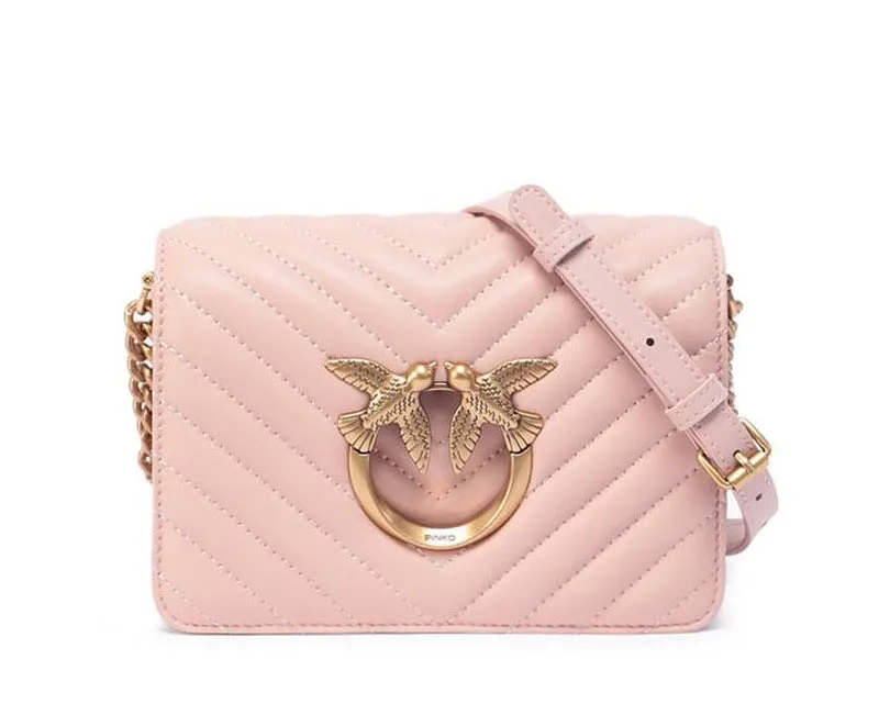 Pinko Love Click V Quilt Mini Shoulder Bag