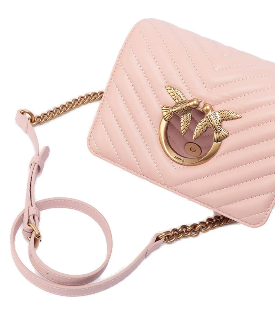 Pinko Love Click V Quilt Mini Shoulder Bag