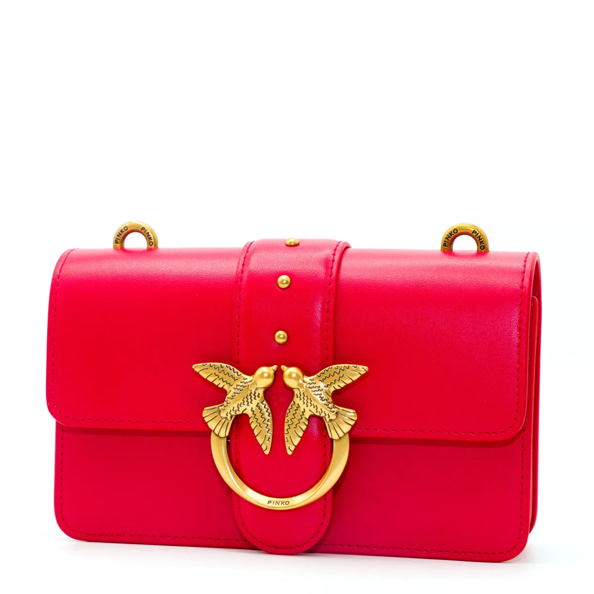 Pinko Love Icon Logo Buckled Mini Shoulder Bag