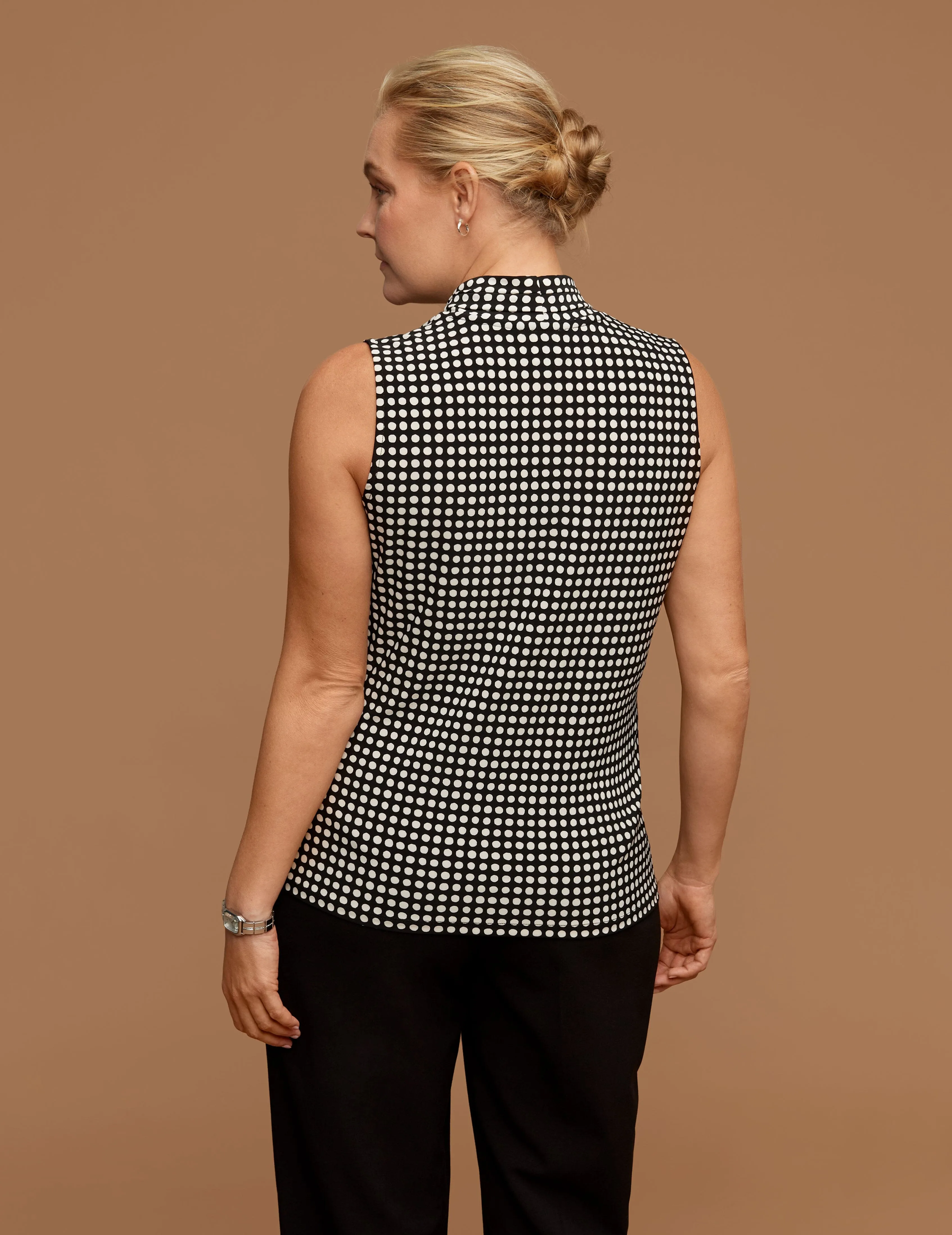 Plus Size Pearly Dot Triple Pleat - Sale