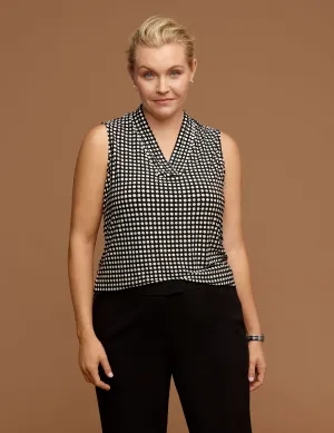 Plus Size Pearly Dot Triple Pleat - Sale