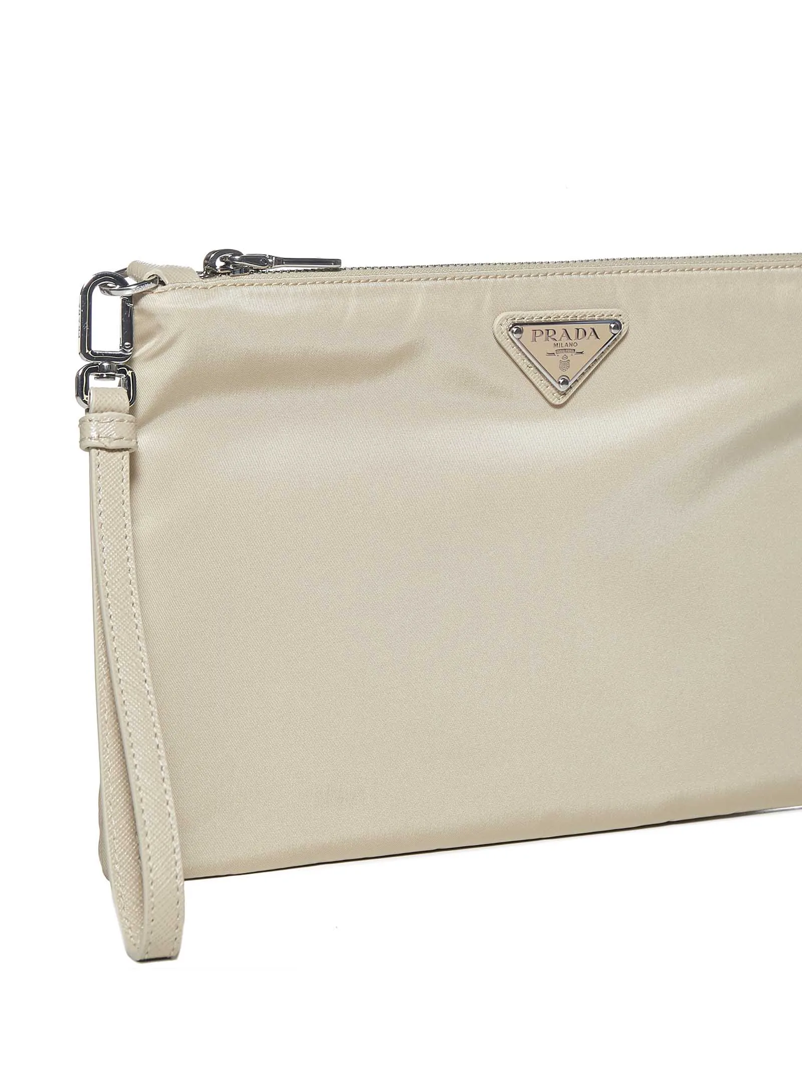 Prada Logo Patch Gabardine Pouch