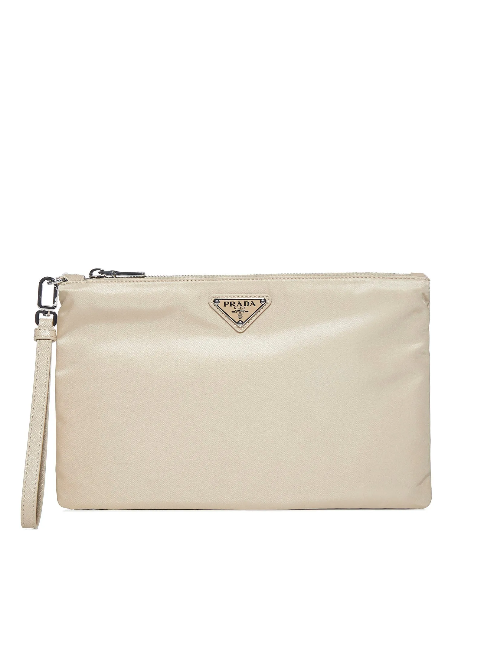 Prada Logo Patch Gabardine Pouch
