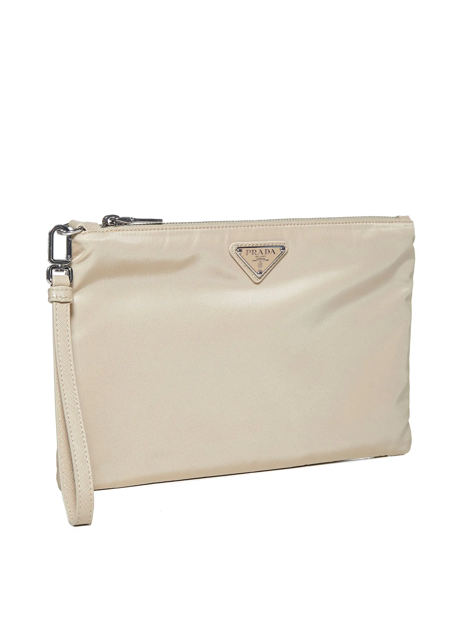 Prada Logo Patch Gabardine Pouch