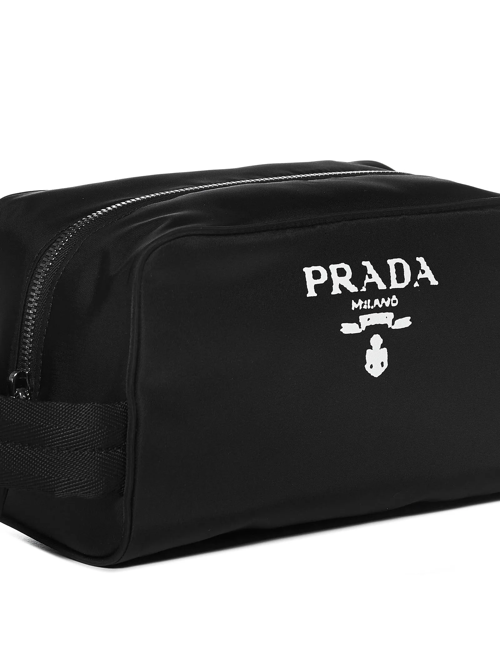 Prada Logo Plaque Toiletry Bag