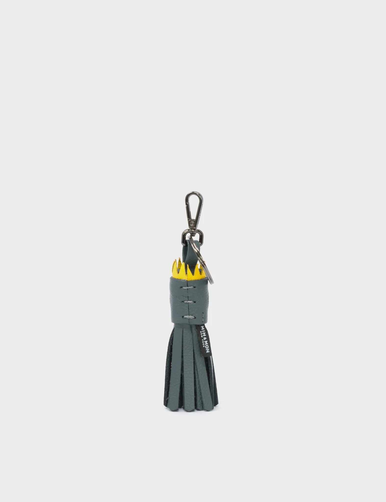 Queen Callie Marie Charm - Stormy Gray Leather Keychain