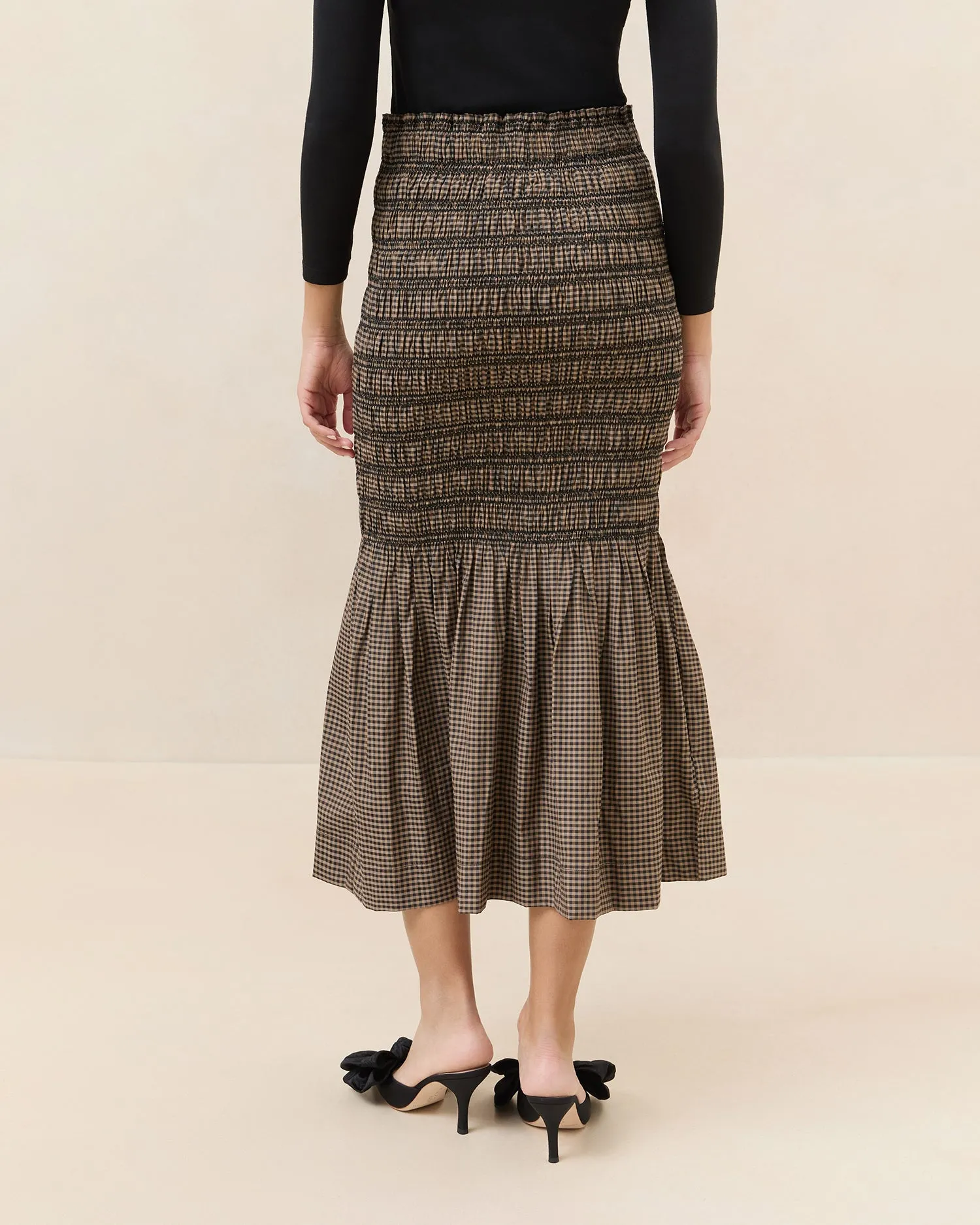Rocco Gathered Midi Skirt