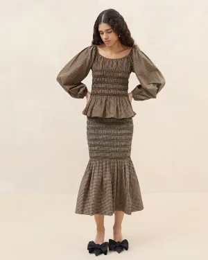 Rocco Gathered Midi Skirt