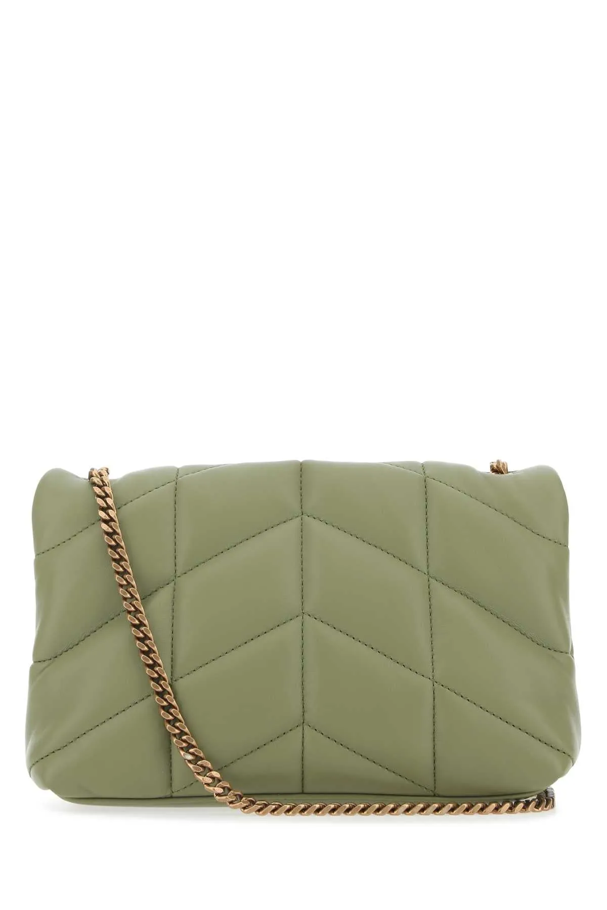 Saint Laurent Puffer Logo Plaque Shoulder Bag