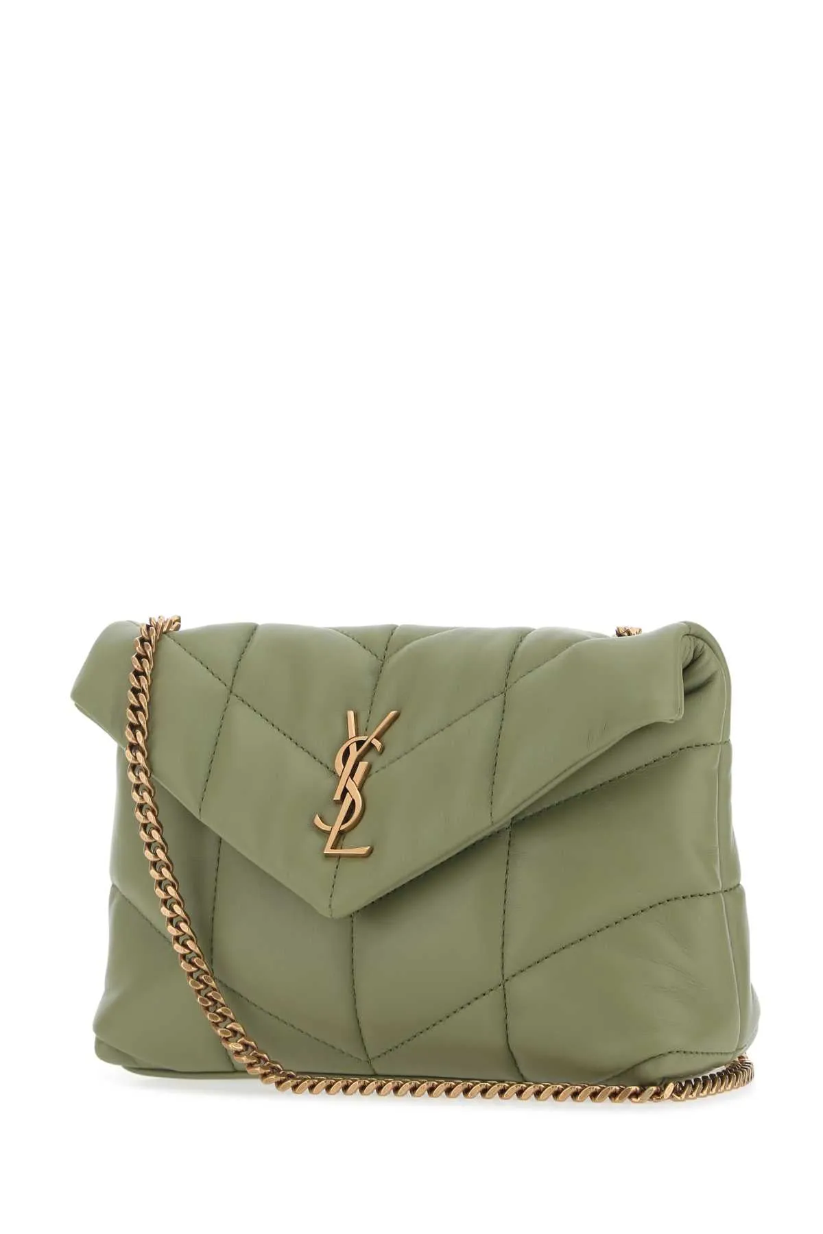Saint Laurent Puffer Logo Plaque Shoulder Bag