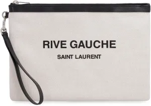 Saint Laurent Rive Gauche Zip-Up Clutch Bag