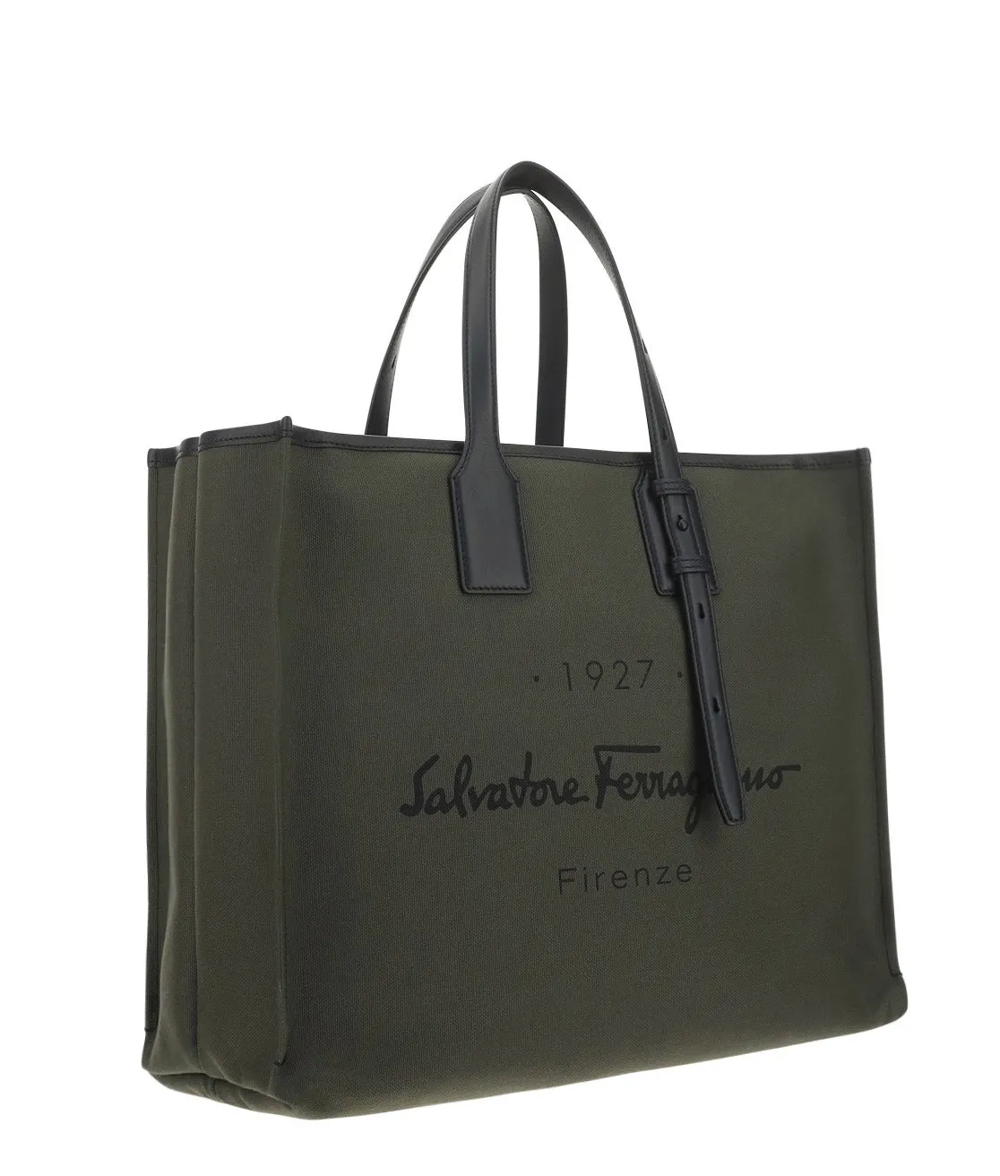 Salvatore Ferragamo 1927 Logo Print Tote Bag
