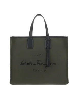 Salvatore Ferragamo 1927 Logo Print Tote Bag