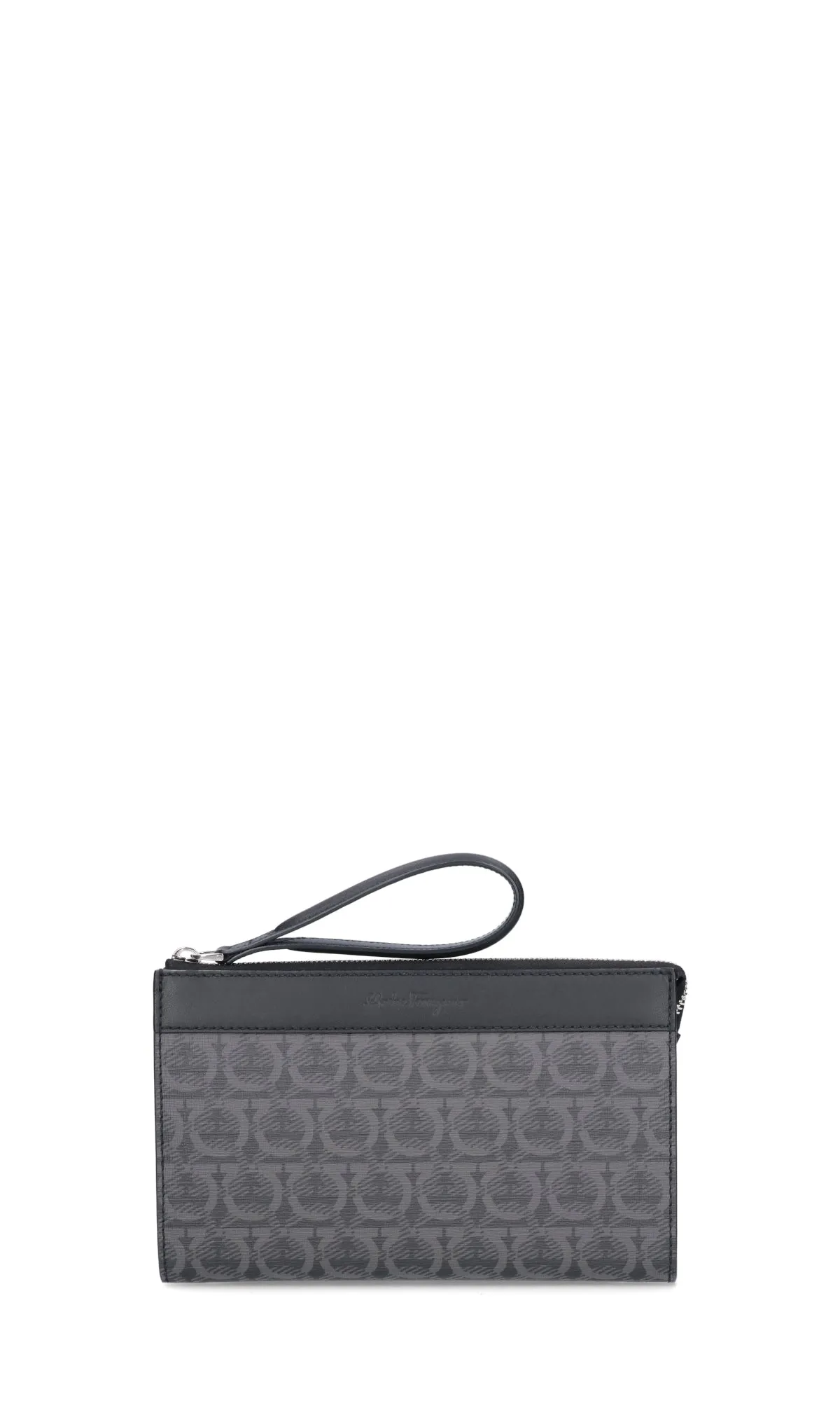 Salvatore Ferragamo Gancini Embossed Clutch Bag