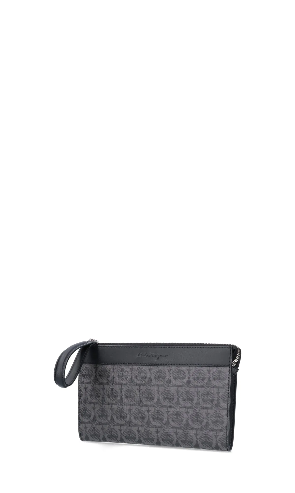 Salvatore Ferragamo Gancini Embossed Clutch Bag