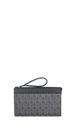 Salvatore Ferragamo Gancini Embossed Clutch Bag