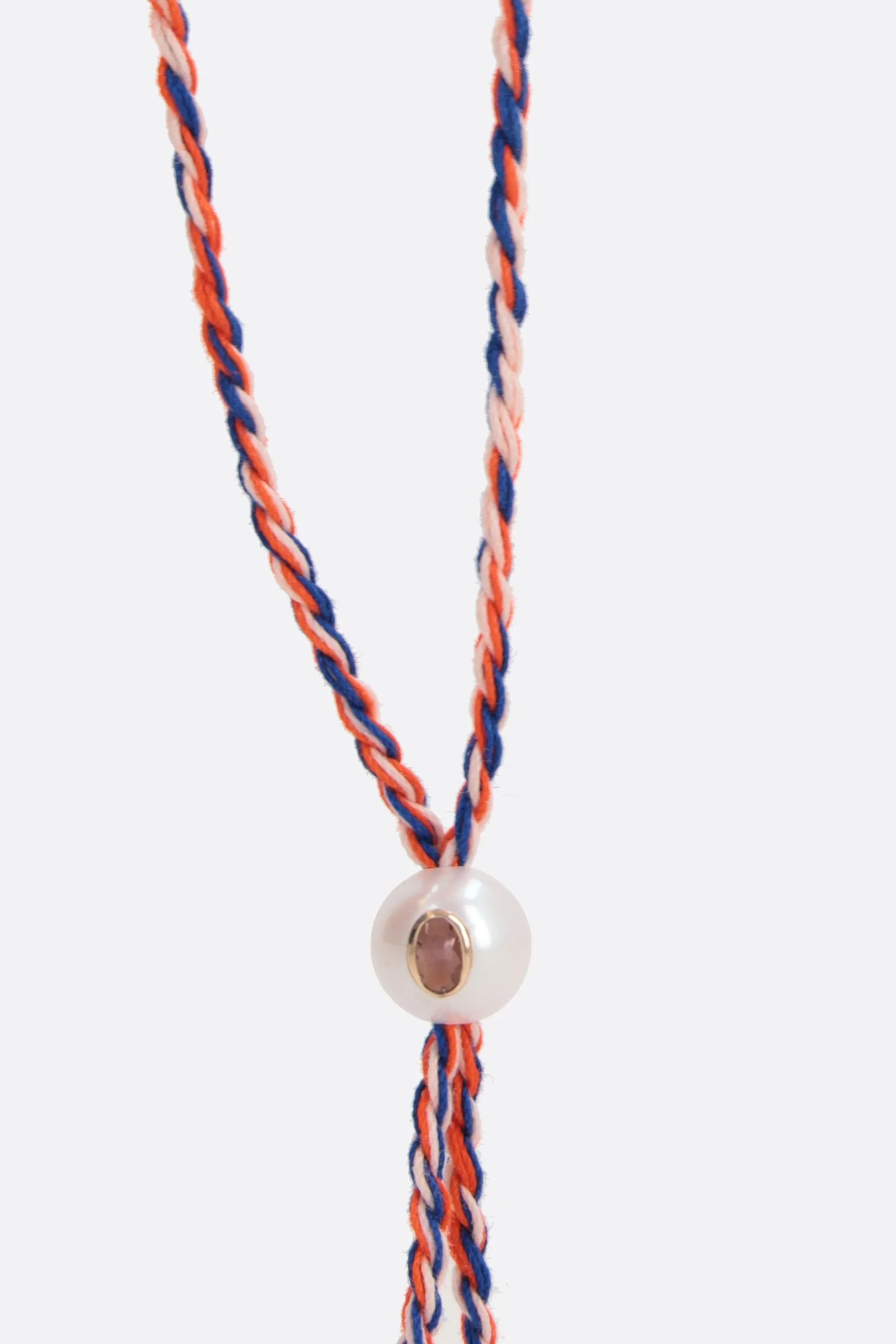 Scarlett cord necklace with pearls