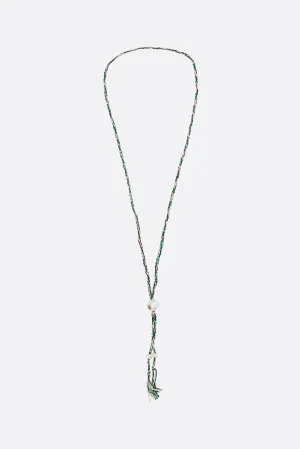Scarlett cord necklace with pearls