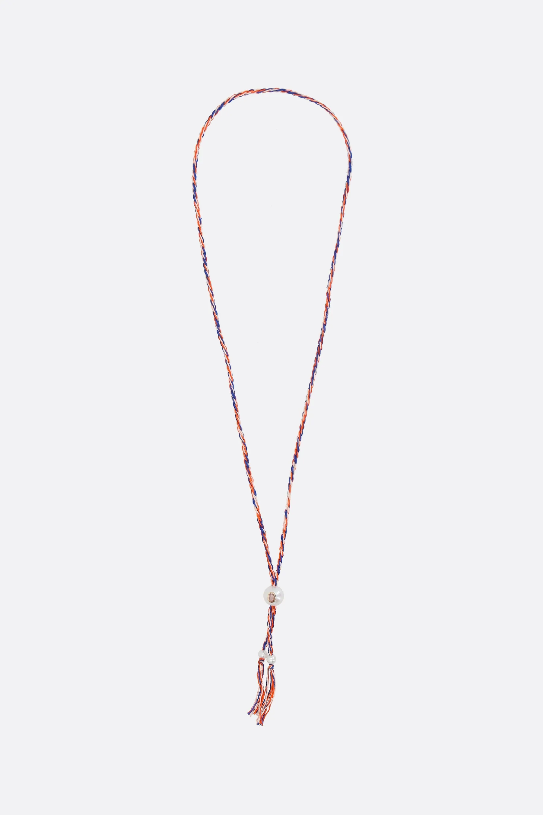 Scarlett cord necklace with pearls