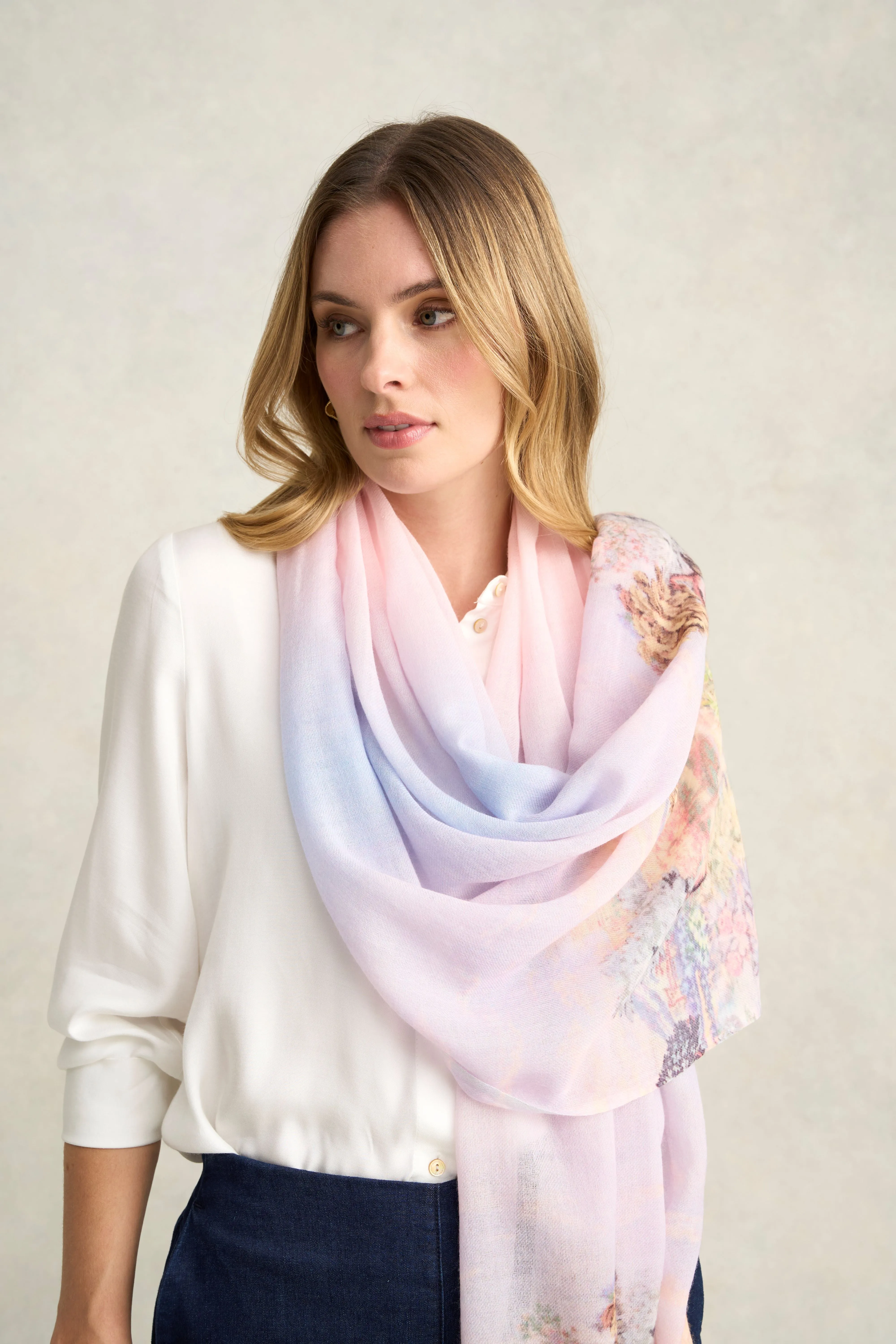 Scenic Sunrise Print Scarf - Multi
