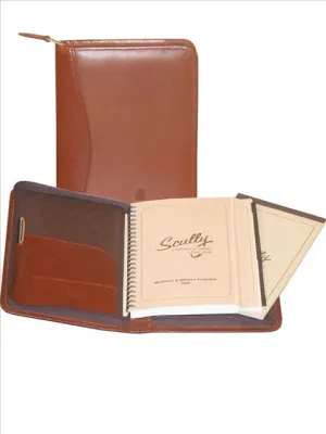 Scully Leather Soft Plonge Zip Weekly Planner Assorted Colors