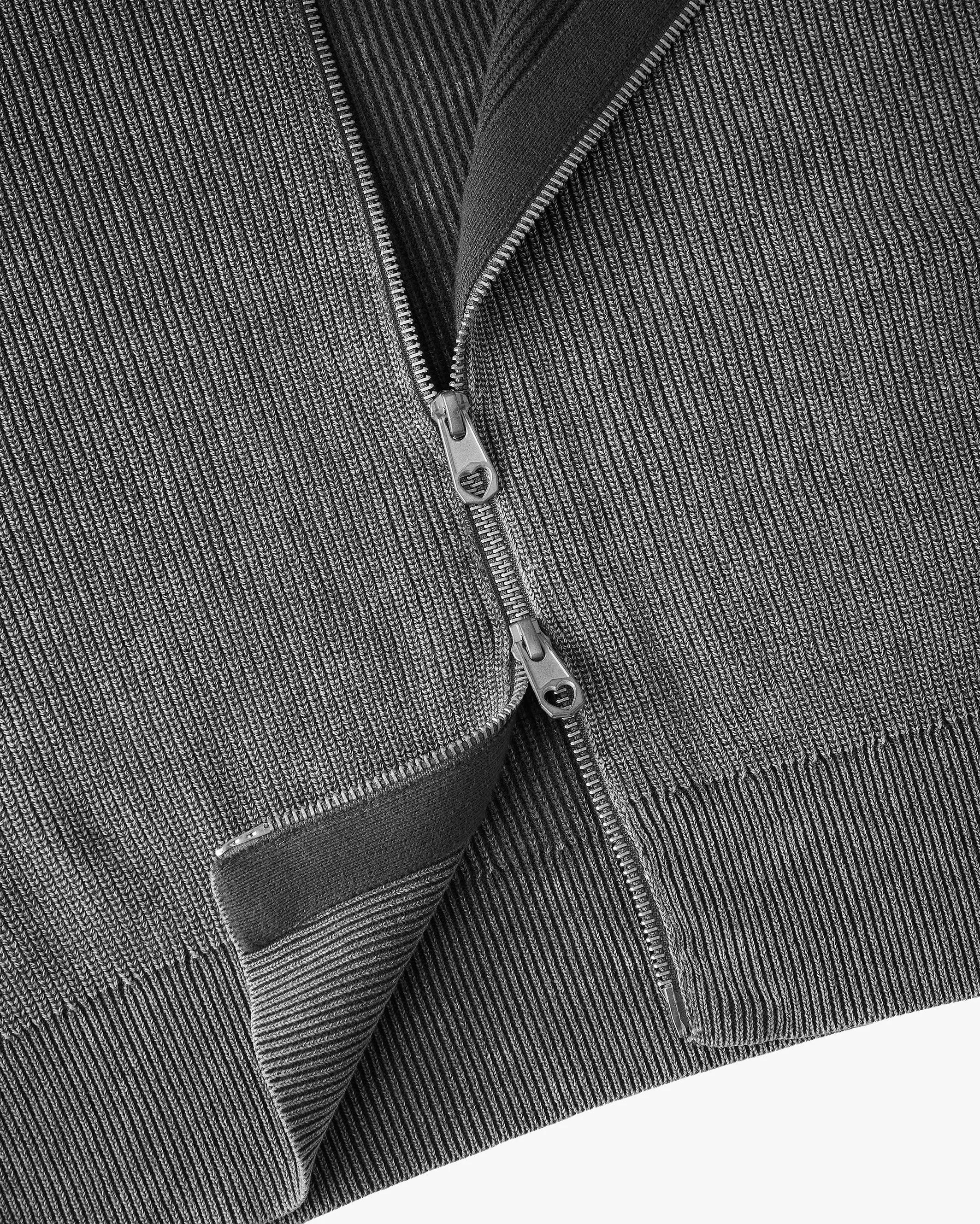 Shady Zip-Up Knit Cardigan Ash