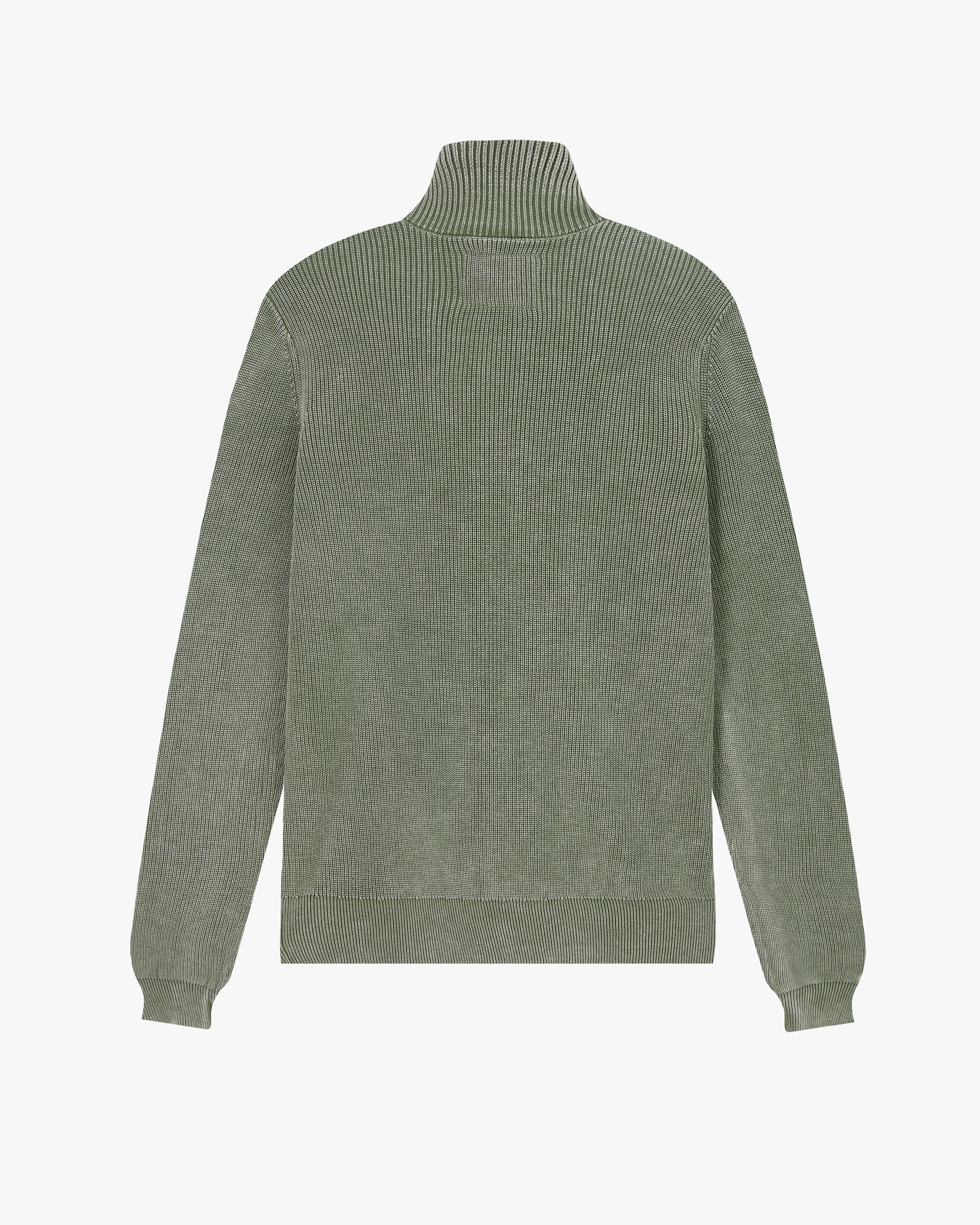 Shady Zip-Up Knit Cardigan Green
