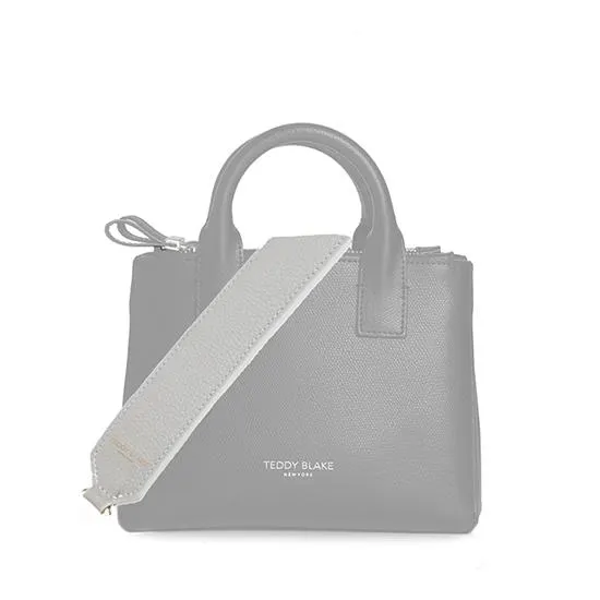 Stampato Leather Wide Strap - Light Grey