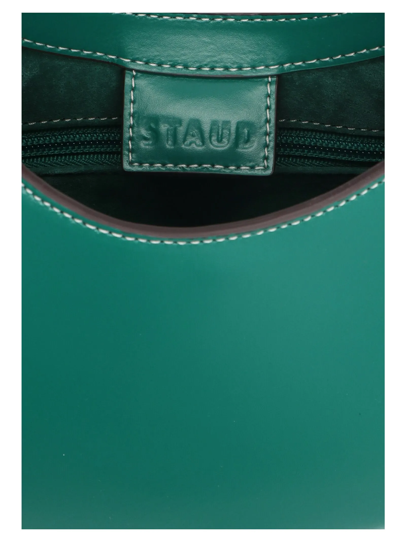 Staud Moon Zip Detailed Small Shoulder Bag