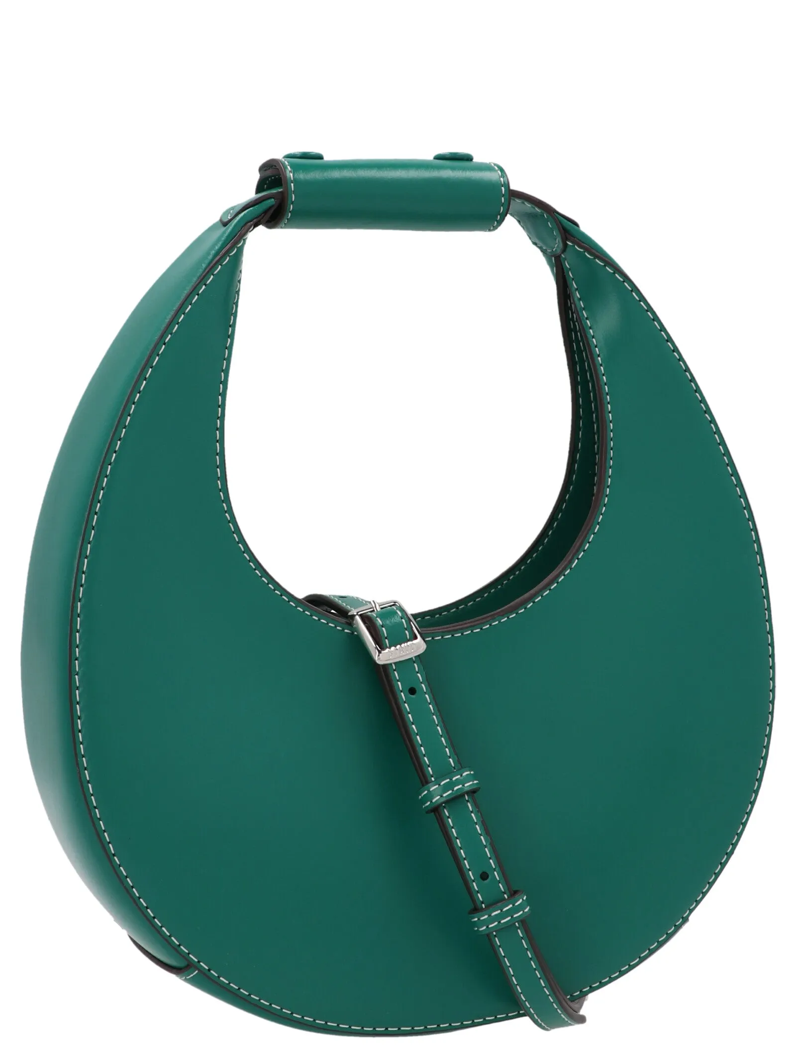 Staud Moon Zip Detailed Small Shoulder Bag