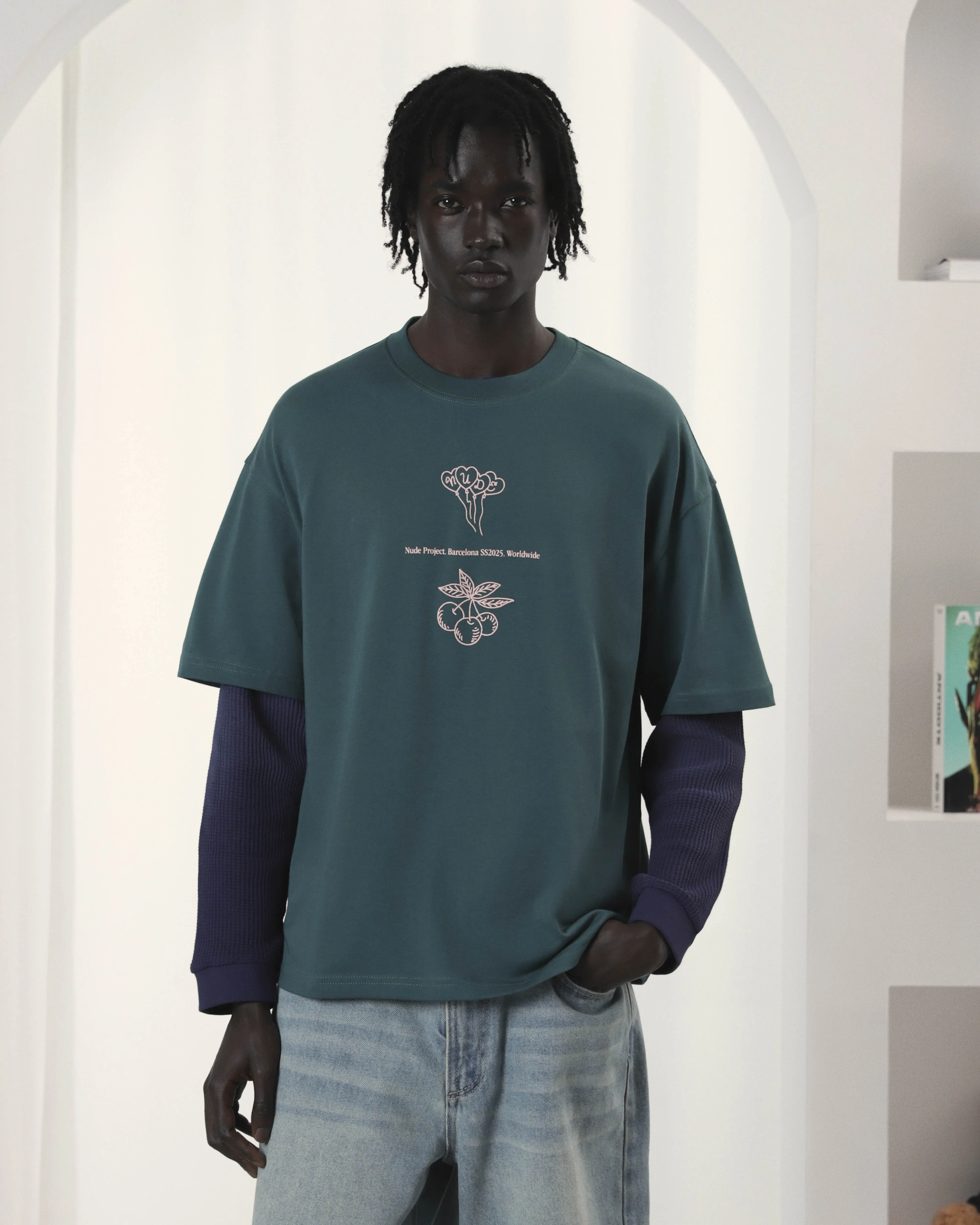 Swan Garden Tee Green