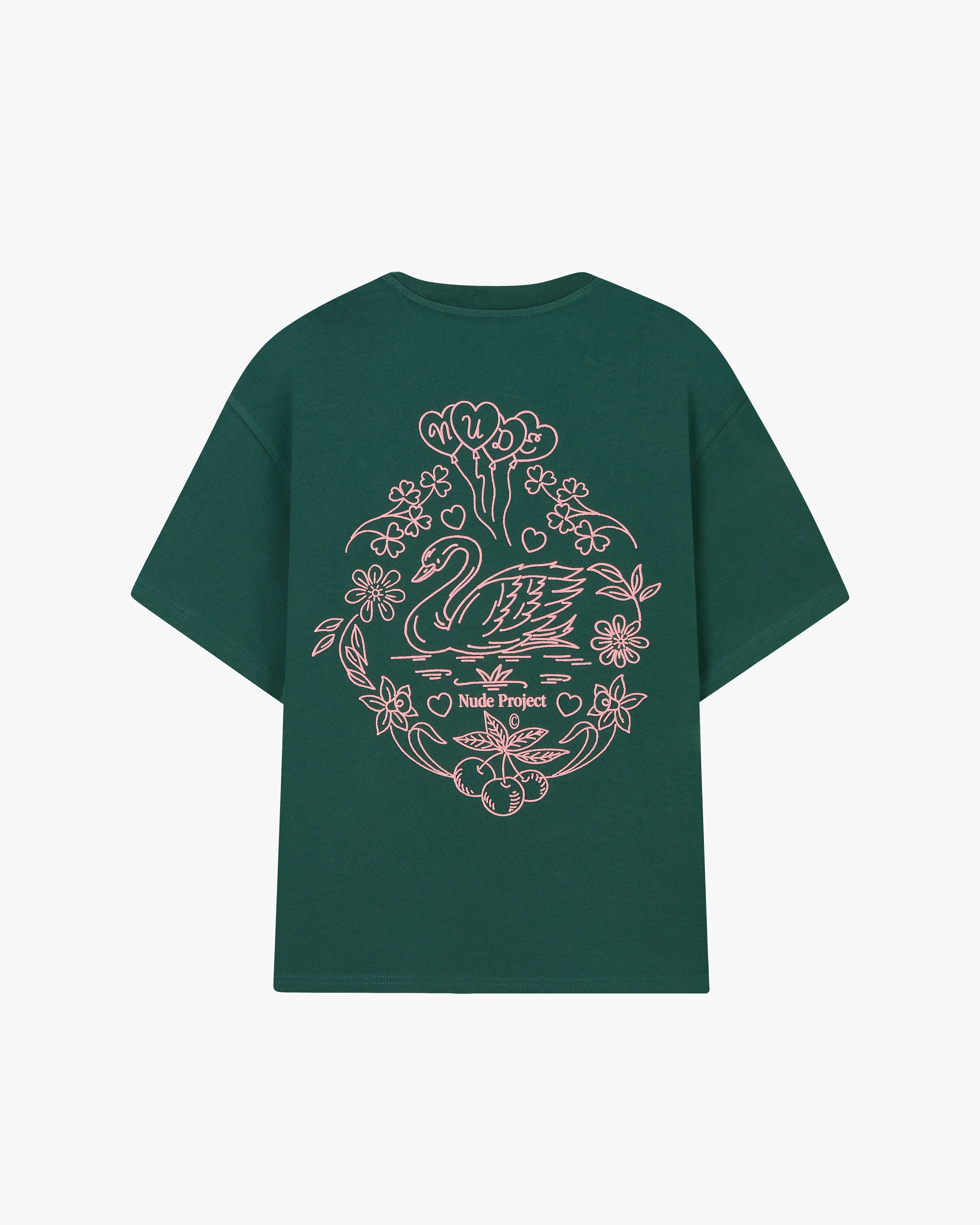Swan Garden Tee Green