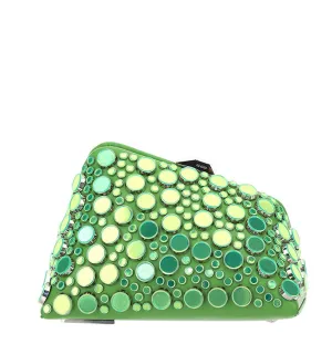 The Attico Embellished Top-Clip Clutch Bag