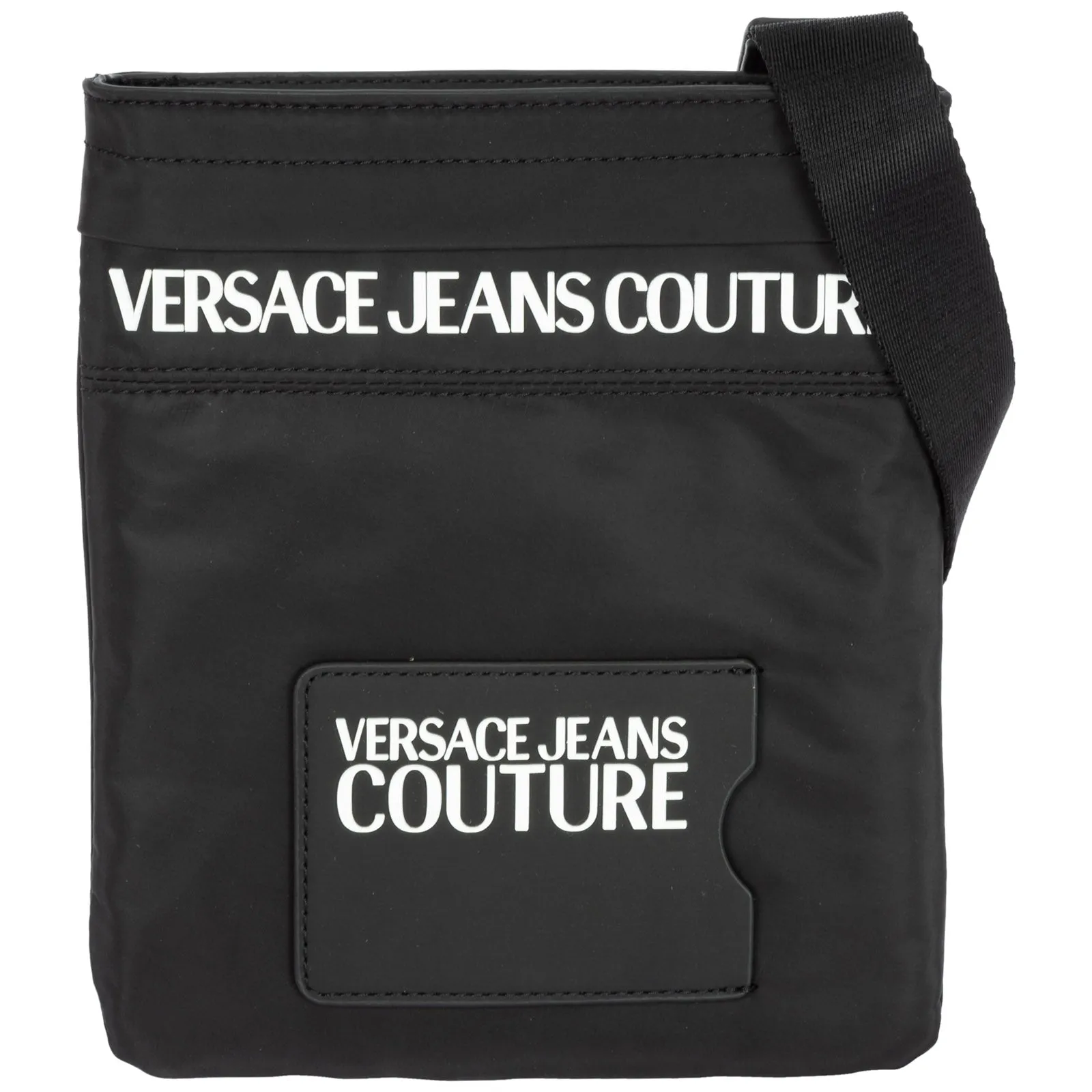 Versace Jeans Couture Logo Embossed Zipped Messenger Bag