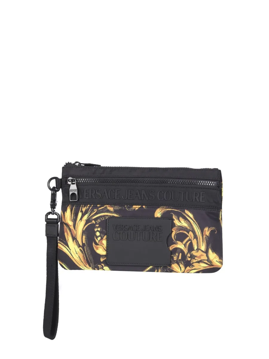 Versace Jeans Couture Logo Patch Baroque Pouch