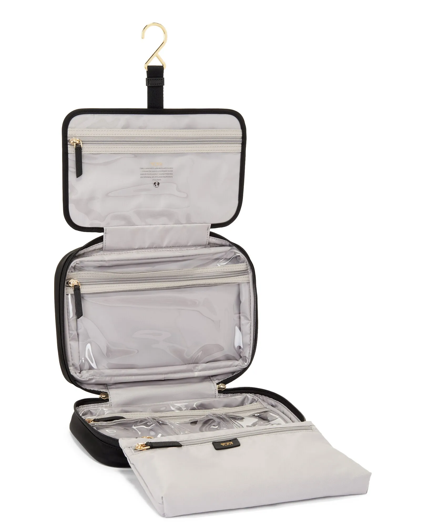 VOYAGEUR Madeline Cosmetic Pouch - Black/Gold