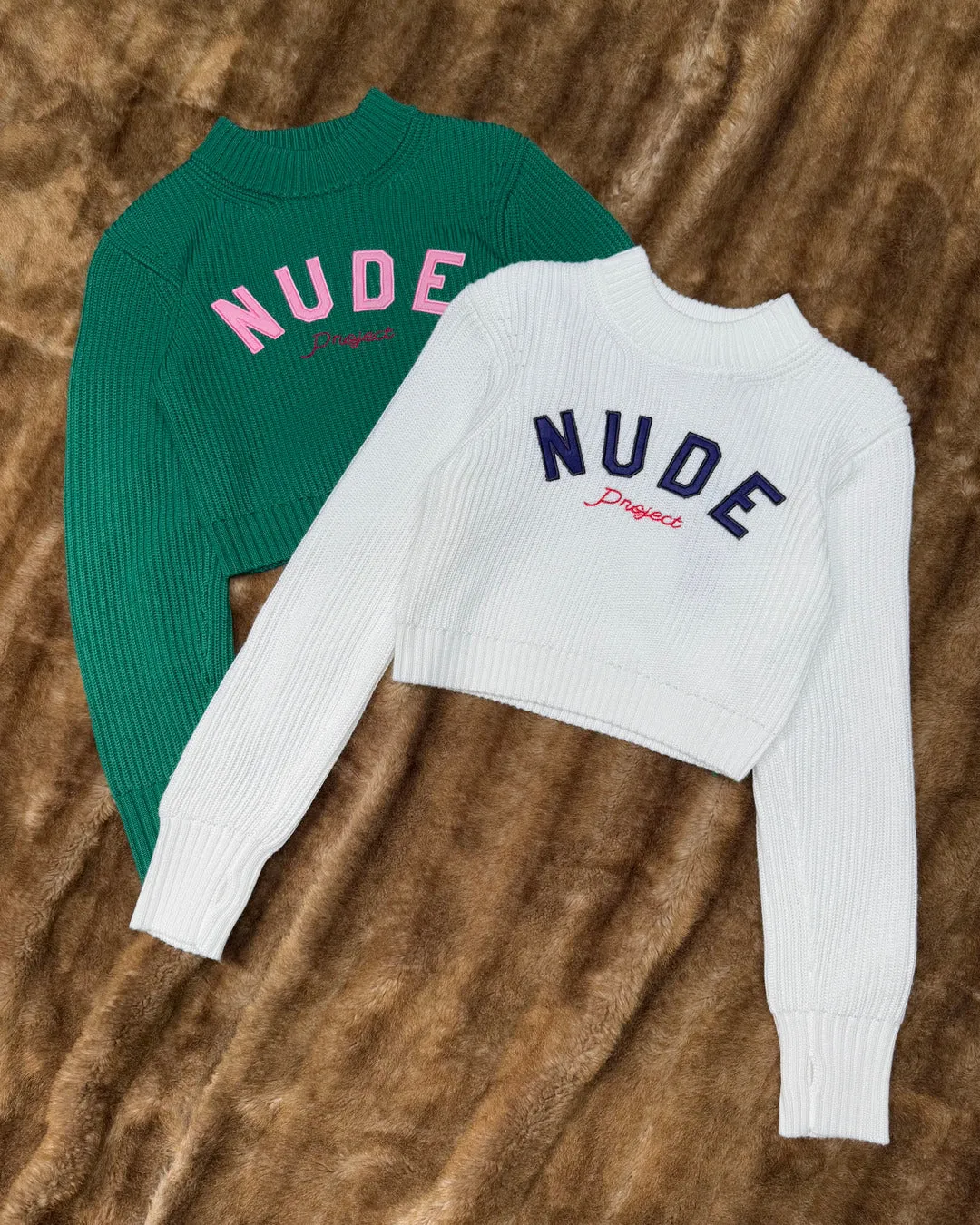 Wifey Knit Cropped Sweater Green